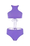 Attico Stretch Nylon High-waisted Bikini Bottoms