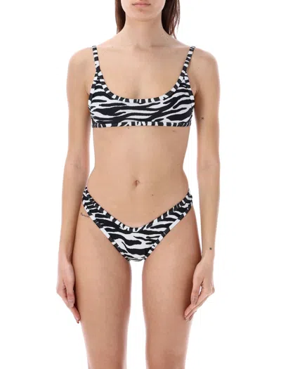 Attico Bikini Zebra In White Black