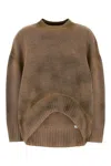 Attico Pullover Mit Logo-stickerei In Camel
