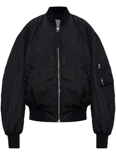 Attico Bishop Sleeve Bomber In Black