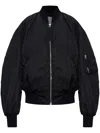 Shop Attico Bishop-sleeves Bomber Jacket In Black