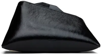 Attico Black '8.30pm' Oversized Clutch In 100 Black