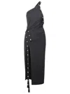 Attico The  Black Acetate Blend Midi Dress Women
