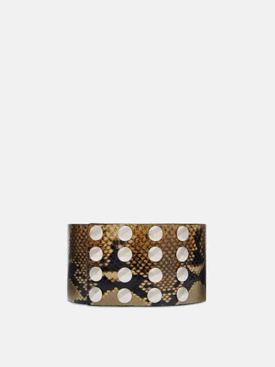 Attico Black And Sahara Belt In Brown