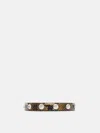 Attico Snakeskin-print Studded Belt In Brown