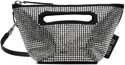 Attico Via Dei Giardini 15 Shoulder Bag In Silver Satin