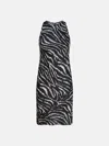 Attico Black And White Mini Dress In Black/white