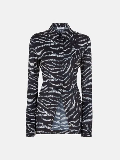 Attico Black And White Shirt In Black/white