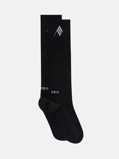 Attico Black And White Socks In Black/white