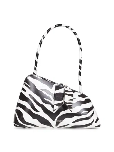 Attico Black And White "sunrise" Shoulder Bag