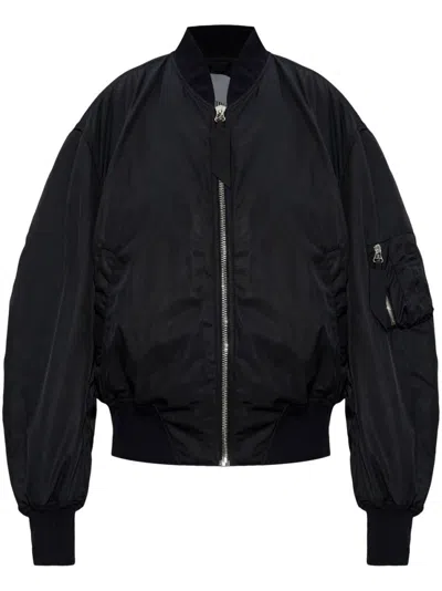 ATTICO BLACK ANJA BOMBER JACKET