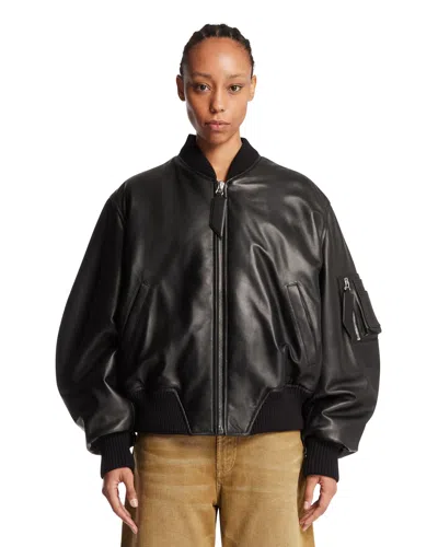 Attico Black Anja Bomber Jacket