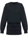 Attico Logo Detailed Sweatshirt Dress In Black