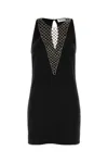 Attico Bead Embellished Mini Dress In Black