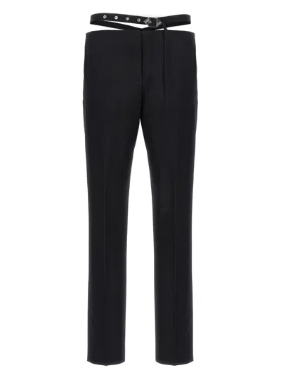 ATTICO BLACK BELT DETAIL TROUSERS