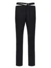Attico Black Belt Detail Trousers In Black