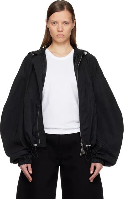 Attico Black Bomber Jacket