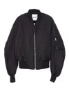 Attico Bomber Oversize In Poliestere Nero Donna In Black