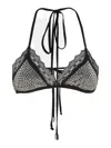 Attico Embellished Tulle Bra Top In Negro