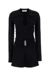 Attico Mini Dress With Deep V-neck In Black