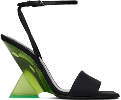 Attico Black Cheope Heeled Sandals