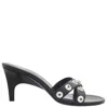 Attico Black Cosmo Eco-patent Sandals