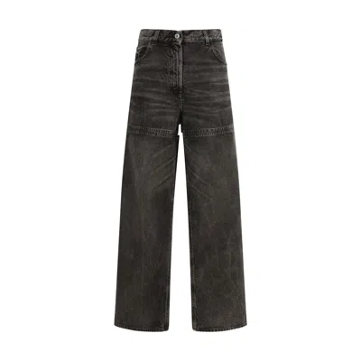 Attico Black Cotton Jeans Denim In Gray