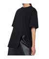 Attico Black Cotton T-shirt In Black