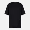 Attico Black Cotton T-shirt In Black