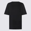 Attico Black Cotton T-shirt In Black