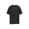 Attico Black Cotton T-shirt In Black