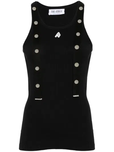 Attico Black Cotton Tank Top