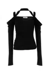 Attico Top In Crepe Nero Donna In Black