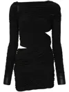 Attico Wrap Mini Dress In Black