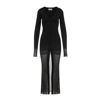 Attico Black Degrade Midi Dress