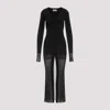 Attico Black Degrade Midi Dress In Black