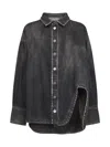 Attico Black Denim "diana" Shirt Jacket In Black