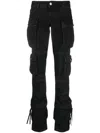 Attico Essie Flared Cargo Pants In Black