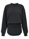 Attico Draped Mini Dress Dresses Black In Black