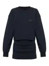 Attico Logo Detailed Sweatshirt Dress In Black