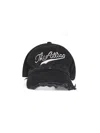 Attico Logo-embroidered Frayed-edge Baseball Cap