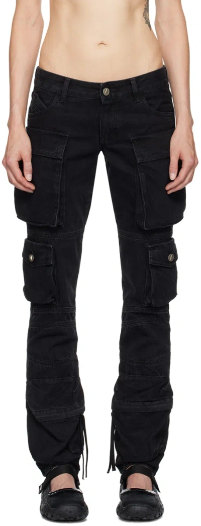 Attico Black Essie Long Jeans In 100 Black