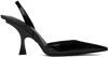 Attico Ester Leather Slingback Pumps In 100 Black