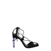 Attico Black Fabric Sandal