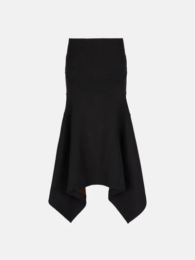ATTICO BLACK FADE AND BROWN MIDI SKIRT