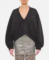 Attico Black Fade And Brown Sweatshirt In Brown