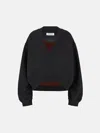 Attico Black Fade And Brown Sweatshirt In Black Fade/brown