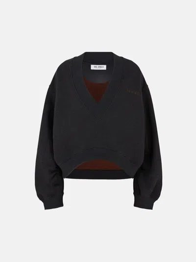 ATTICO BLACK FADE AND BROWN SWEATSHIRT