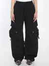 Attico Fern Low-rise Cargo Pants In Grey