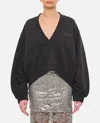 Attico Black Fade And Brown Sweatshirt In Black